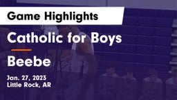 Catholic  for Boys vs Beebe  Game Highlights - Jan. 27, 2023