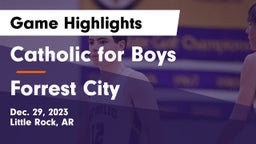 Catholic  for Boys vs Forrest City  Game Highlights - Dec. 29, 2023