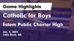 Catholic  for Boys vs Estem Public Charter High Game Highlights - Jan. 5, 2024