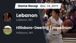 Recap: Lebanon  vs. Hillsboro-Deering / Hopkinton  2019