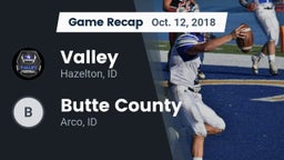 Recap: Valley  vs. Butte County  2018