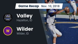 Recap: Valley  vs. Wilder  2018