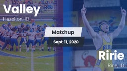 Matchup: Valley vs. Ririe  2020