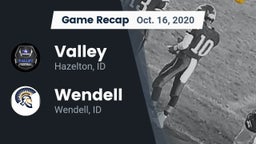 Recap: Valley  vs. Wendell  2020