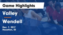 Valley  vs Wendell  Game Highlights - Dec. 7, 2017
