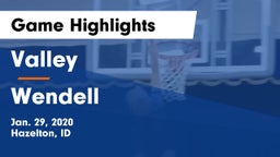 Valley  vs Wendell  Game Highlights - Jan. 29, 2020