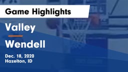 Valley  vs Wendell  Game Highlights - Dec. 18, 2020