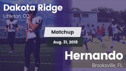 Matchup: Dakota Ridge High vs. Hernando  2018