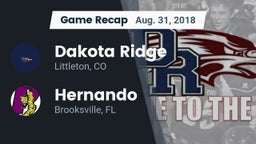 Recap: Dakota Ridge  vs. Hernando  2018