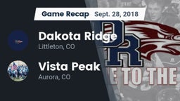 Recap: Dakota Ridge  vs. Vista Peak  2018