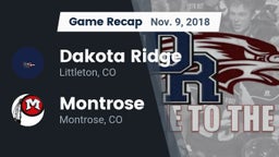 Recap: Dakota Ridge  vs. Montrose  2018