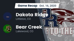 Recap: Dakota Ridge  vs. Bear Creek  2020