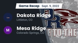 Recap: Dakota Ridge  vs. Mesa Ridge  2022