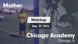 Matchup: Mather vs. Chicago Academy  2016