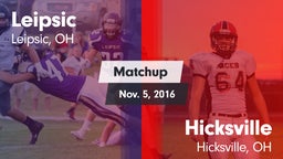 Matchup: Leipsic vs. Hicksville  2016