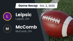 Recap: Leipsic  vs. McComb  2020