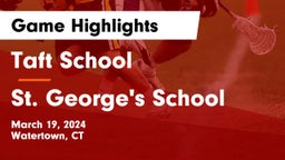 Taft School vs St. George's School Game Highlights - March 19, 2024