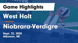 West Holt  vs Niobrara-Verdigre  Game Highlights - Sept. 22, 2020