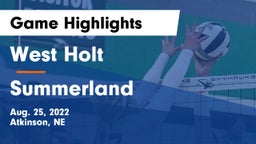 West Holt  vs Summerland  Game Highlights - Aug. 25, 2022