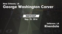 Matchup: George Washington Ca vs. Riverdale  2016