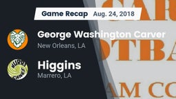 Recap: George Washington Carver  vs. Higgins  2018