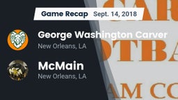 Recap: George Washington Carver  vs. McMain  2018