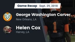 Recap: George Washington Carver  vs. Helen Cox  2018