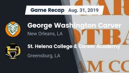 Recap: George Washington Carver  vs. St. Helena College & Career Academy 2019