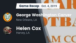 Recap: George Washington Carver  vs. Helen Cox  2019