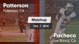 Matchup: Patterson High vs. Pacheco  2016