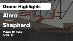 Alma  vs Shepherd  Game Highlights - March 10, 2023