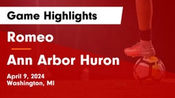 Romeo  vs Ann Arbor Huron Game Highlights - April 9, 2024