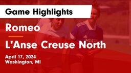 Romeo  vs L'Anse Creuse North  Game Highlights - April 17, 2024