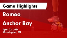 Romeo  vs Anchor Bay  Game Highlights - April 22, 2024