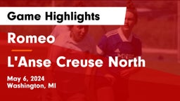 Romeo  vs L'Anse Creuse North  Game Highlights - May 6, 2024