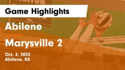 Abilene  vs Marysville 2 Game Highlights - Oct. 4, 2022
