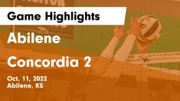 Abilene  vs Concordia 2 Game Highlights - Oct. 11, 2022
