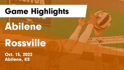 Abilene  vs Rossville  Game Highlights - Oct. 15, 2022
