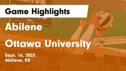 Abilene  vs Ottawa University Game Highlights - Sept. 16, 2023