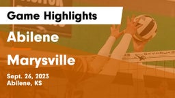 Abilene  vs Marysville  Game Highlights - Sept. 26, 2023
