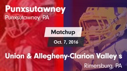 Matchup: Punxsutawney vs. Union & Allegheny-Clarion Valley s 2016