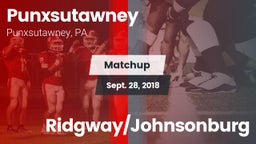 Matchup: Punxsutawney vs. Ridgway/Johnsonburg 2018