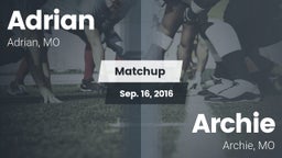 Matchup: Adrian  vs. Archie  2016