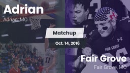 Matchup: Adrian  vs. Fair Grove  2016