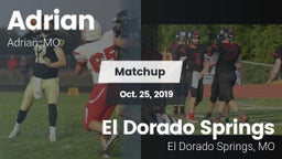 Matchup: Adrian  vs. El Dorado Springs  2019