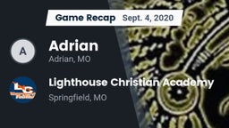 Recap: Adrian  vs. Lighthouse Christian Academy 2020
