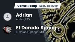 Recap: Adrian  vs. El Dorado Springs  2020