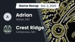 Recap: Adrian  vs. Crest Ridge  2020
