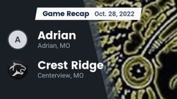 Recap: Adrian  vs. Crest Ridge  2022