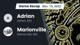 Recap: Adrian  vs. Marionville  2022